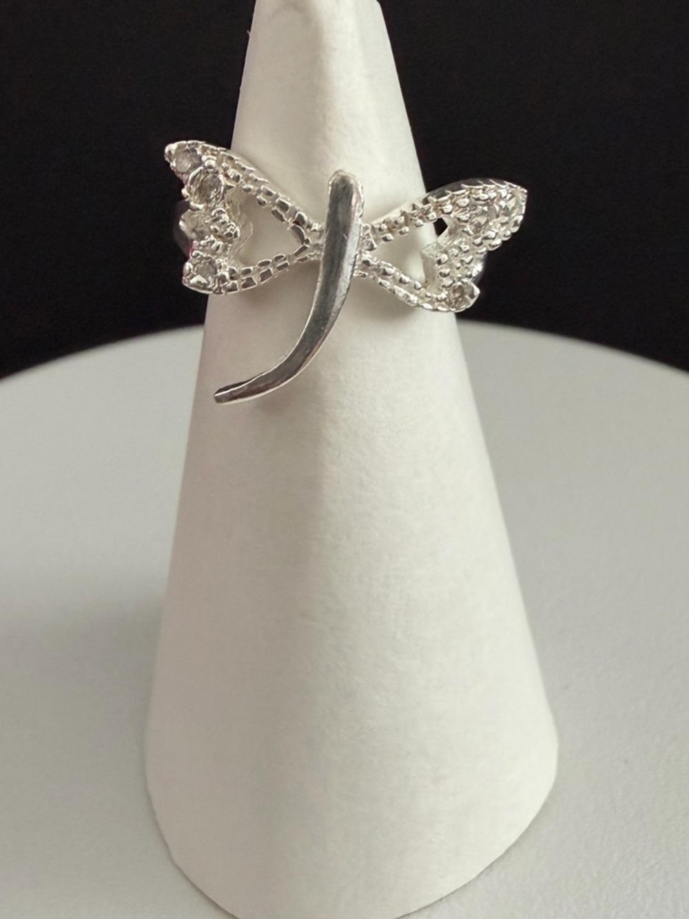 Sterling Silver 925 Dragonfly Open Band Ring